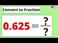 0 625 as a Fraction Simplified Form Convert 0 625 to fraction