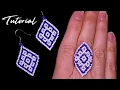 Diamond Shaped seed Beads Earrings and Ring Set - Tutorial DIY