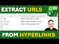 Extract URLs from a list of Text Hyperlinks In Excel