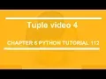 Tuples 4th Python tutorial 112