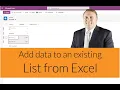Add Excel data to an existing SharePoint List in 1 minute 071021-1023