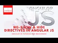 Angular JS Full course for Beginners ng-show and hide Directives JavaScript Framework with HTML