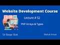 PHP Arrays Web Development course in Urdu Sir Baqar Imran