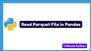How to Parquet File in Pandas Python