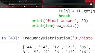 Creating Frequency Distribution Table in Python