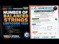 LeetCode 1221 Split a String in Balanced Strings Easy Greedy Solution in C