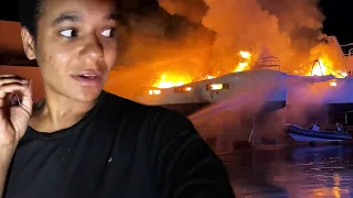 Woke up to Sailboat on Fire! | Step 453