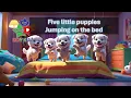 Download Lagu 5 Silly Puppies Bouncing in Bed | Fun Counting Nursery Rhyme for Toddlers | KidyKidzStudio