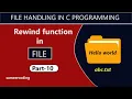 Rewind Function in File Handling in C Programming sameercoding