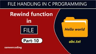 Rewind Function in File Handling in C Programming sameercoding
