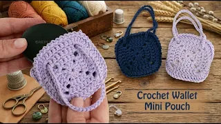 Mini Pocket – Mini Crochet Pouch Wallet 👜 CROCHET PATTERN