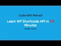 Learn WordPress Shortcode API in 20 minutes