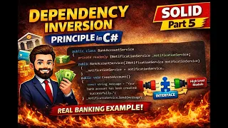 Dependency Inversion Principle DIP in C SOLID Explained with Real Banking Example Part 5