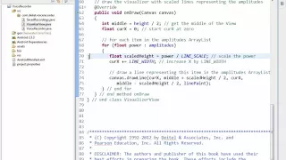 Lesson16 18 VisualizerView java Overriding View method onDraw