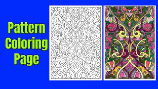 Relaxing Geometric Patterns Coloring Page Stress Relief And Mindfulness Activity 5