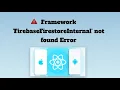 How to resolve FirebaseFirestoreInternal framework not found IOS React Native Error