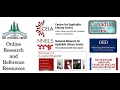 Research and Reference Resources Tutorial
