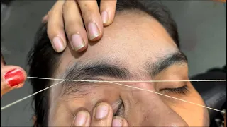 thick to medium shape eyebrow threading eyebrowthreading