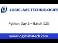 Python Day 2 Batch 123