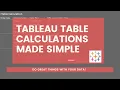 Tableau Table Calculations Simplified