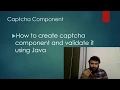 Captcha Component How to create and validate captcha using Java