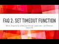 Most frequently asked javaScript questions setTimeout function and more