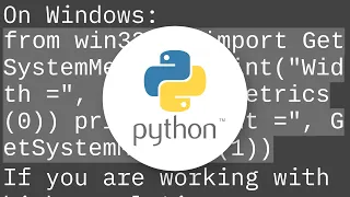 How do I get monitor resolution in Python