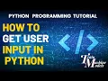 How to get user input in Python - Python Tutorial for Beginners in Urdu Hindi