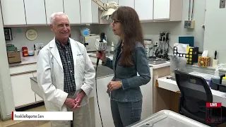 With Dr James Bacon of the Cedar Lane Animal Clinic