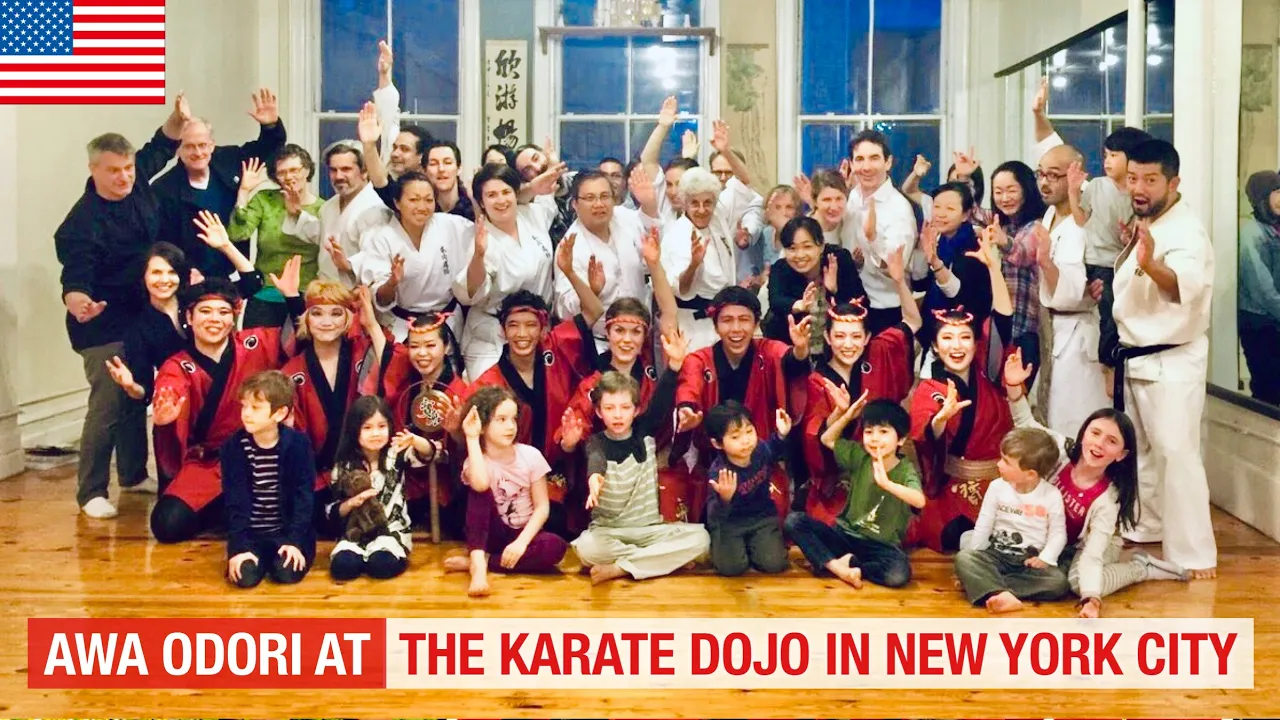 Awa Odori (Japanese traditional dance) at karatedo in New York【TAKARABUNE】 Awa Odori (Japanese traditional dance) at karatedo in New York【TAKARABUNE】