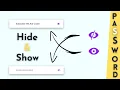 How To Hide And Show Password On Website Using HTML CSS JavaScript