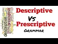 Descriptive vs Prescriptive Grammar Understanding Language Rules