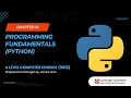 AS A Level Computer Science 9618 - Chapter 14 Programming Fundamentals Python