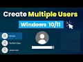 How to Create Multiple User Account in Windows Guest User Account on Windows