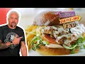 Guy Fieri Eats INSANE Double-Fried Chicken Sandwich Diners Drive-Ins and Dives Food Network