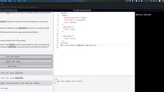 freeCodeCamp Override Styles in Subsequent CSS