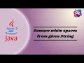 Remove White spaces from given string