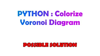 PYTHON Colorize Voronoi Diagram