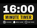 16 Minute Timer - Countdown Timer GENTLE ALARM NO MUSIC MINIMAL