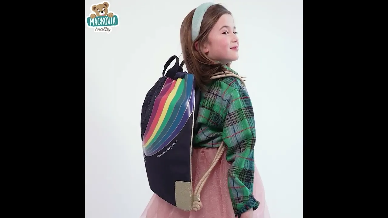 Vrecká na prezúvky - Školský vak na telocvik a prezuvky City Bag Unicorn Gold Jeune Premier - 4