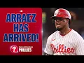 Luis Arraez singles and drives in a run in his first Phillies at-bat MLB Highlights