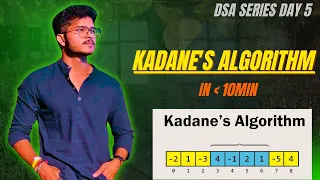 Kadane s Algorithm Maximum Subarray Sum DSA Series