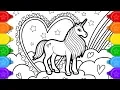 Download Lagu Glitter Unicorn Coloring and Drawing for Kids | How to draw a Glitter Unicorn Coloring Page