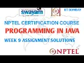 Programming in Java Week 9 Assignment Solutions 9 NPTEL Jan 2021
