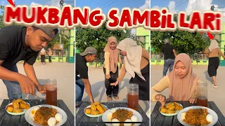 Mukbang sambil lari,bumil gk kebagian makan😂