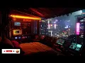 Blade Runner Outpost: Cyberpunk Ambience | 8 Hours of Calming Music & Rain for Deep Focus & Sleep