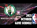 Boston Celtics Game Schedule in October NBA Season 2021-22