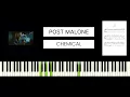 Post Malone - Chemical BEST PIANO TUTORIAL COVER