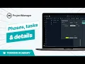 Adding Phases Tasks Details Planning With the Gantt Chart