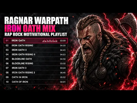 RAGNAR WARPATH 🔥 | Viking Rap Rock Workout Mix | Iron Oath (1+ Hour)